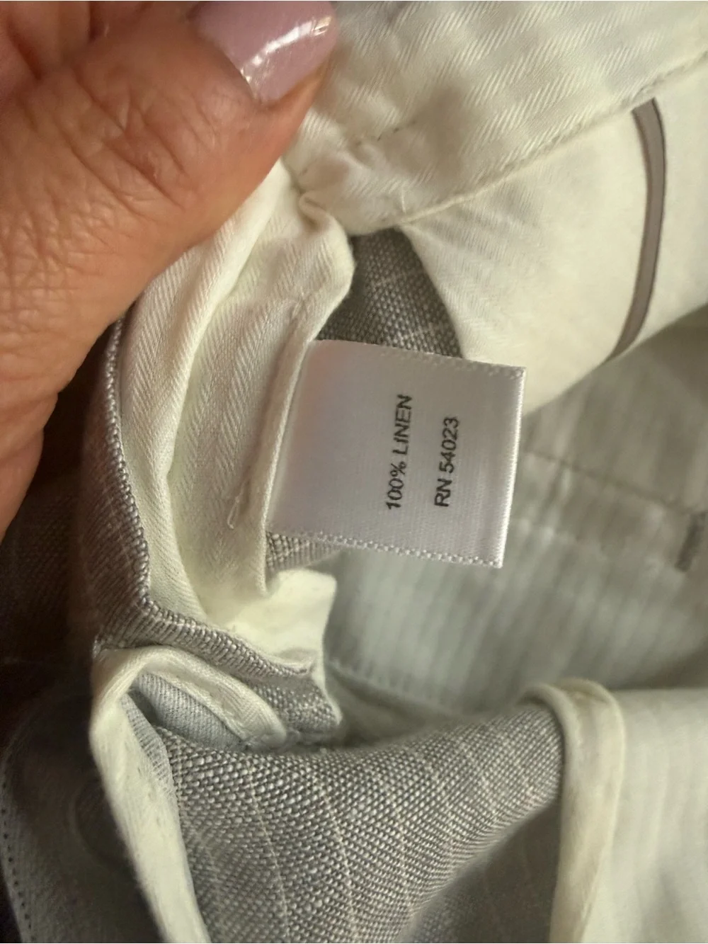 Banana Republic women  Light Gray Linen-Blend Dress Pants